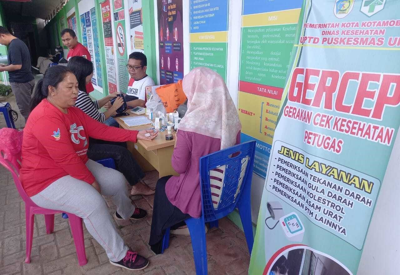 Gerakan Cek Kesehatan Petugas (GERCEP) Puskesmas Upai