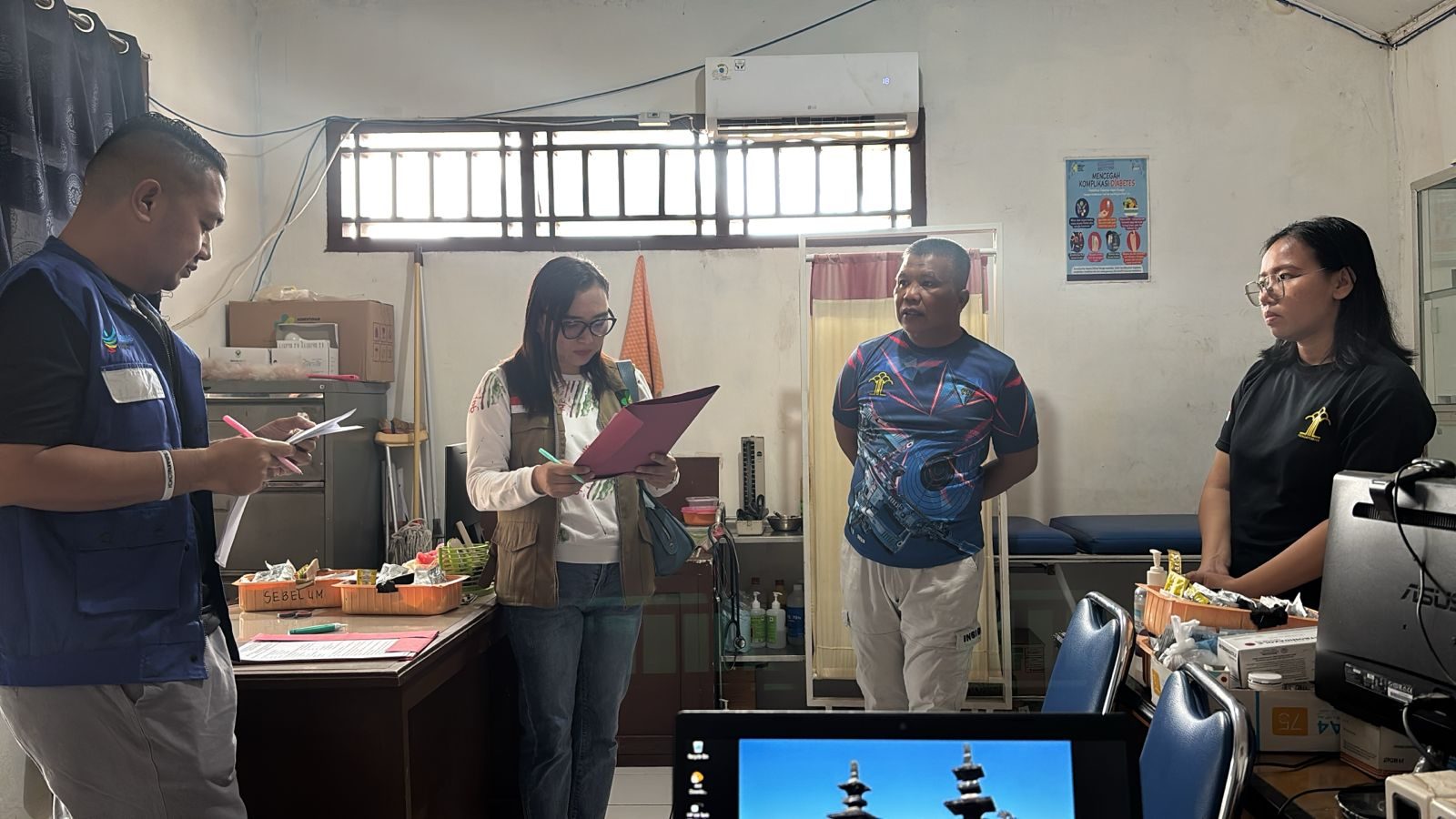 Visitasi Klinik Rutan Kelas II B Kotamobagu.