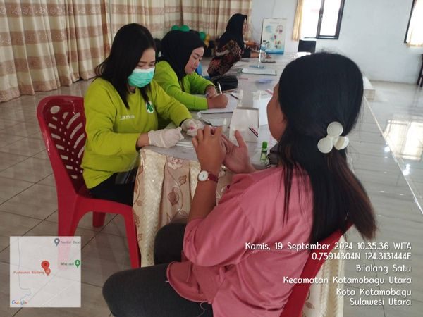 Skirining HIV dan HBsAg Ibu Hamil di Desa Bilalang 1