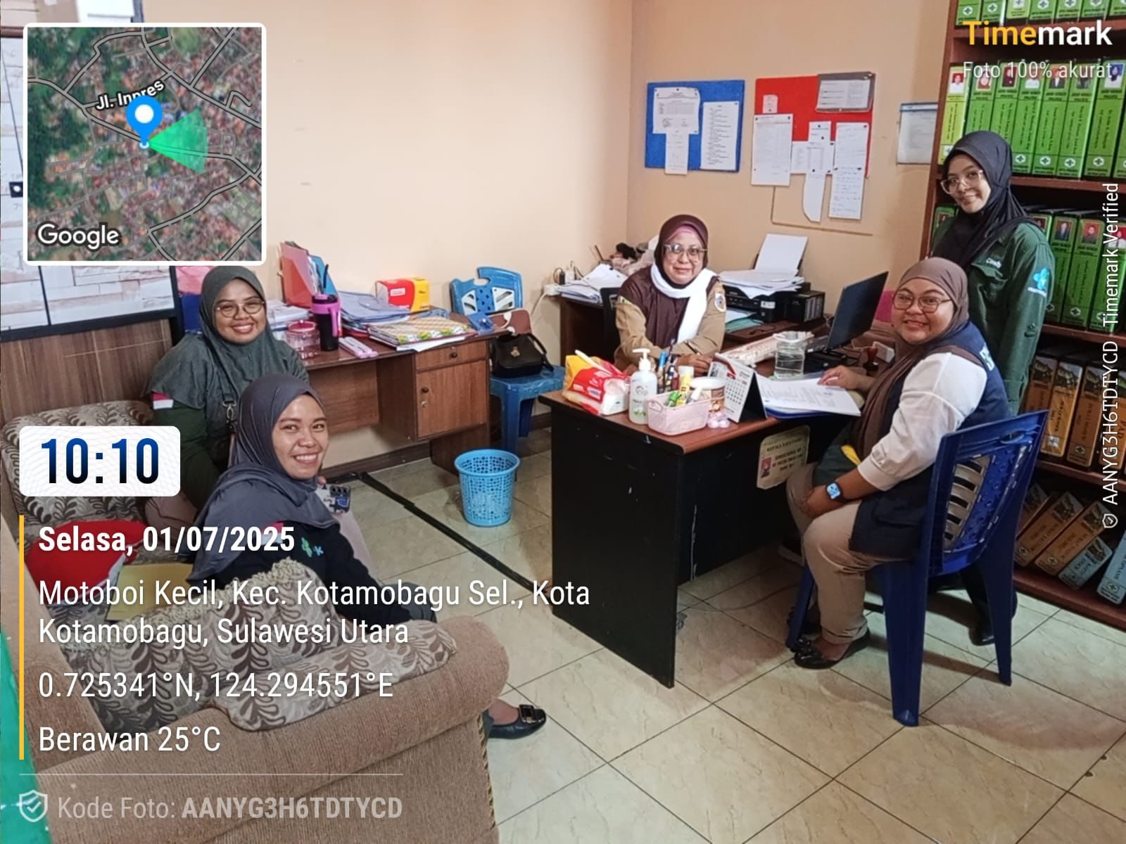 Supervisi Program di Puskesmas Motoboi Kecil terkait Pelaksanaan PMT Lokal (Pemberian Makanan Tambahan Berbahan Pangan Lokal)